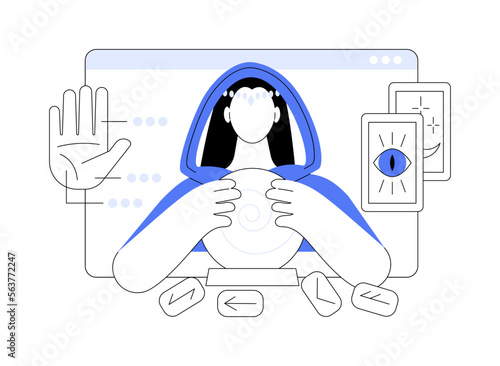 Fortune telling abstract concept vector illustration.