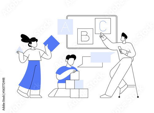 Nursery school abstract concept vector illustration.