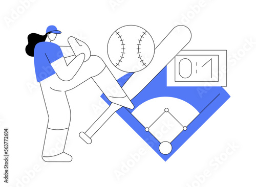 Baseball abstract concept vector illustration.