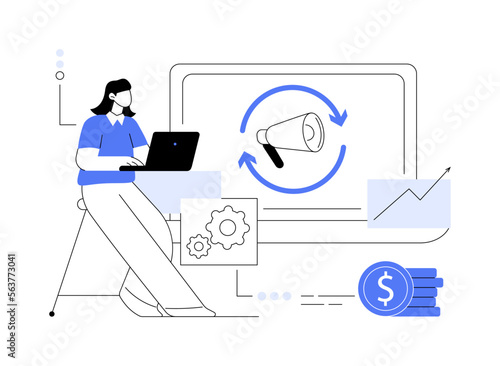 Remarketing abstract concept vector illustration.