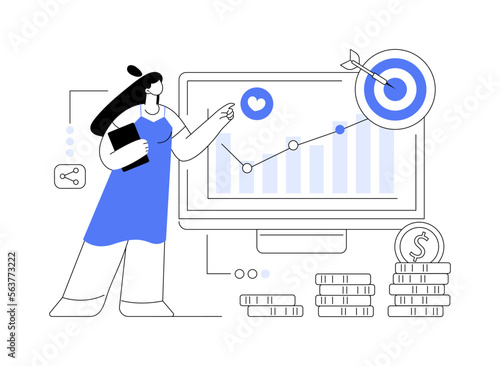 Cost per acquisition abstract concept vector illustration.