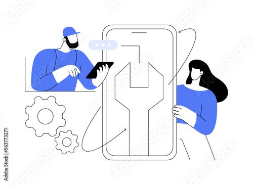 Refurbished device abstract concept vector illustration.