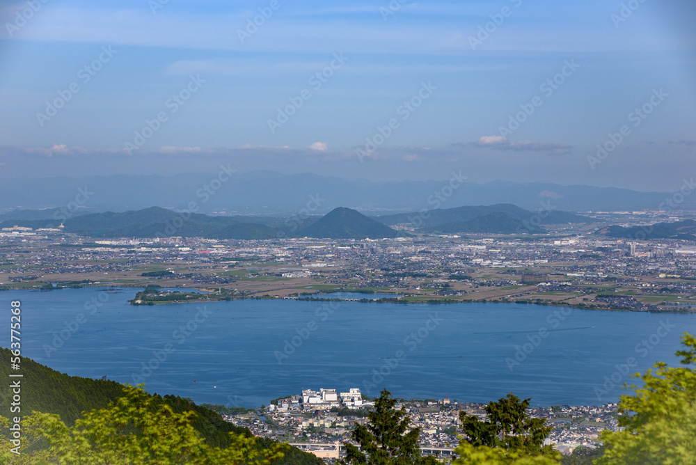 比叡山ドライブウェイから琵琶湖湖南を望む