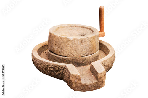 Vászonkép Ancient manual stone mill