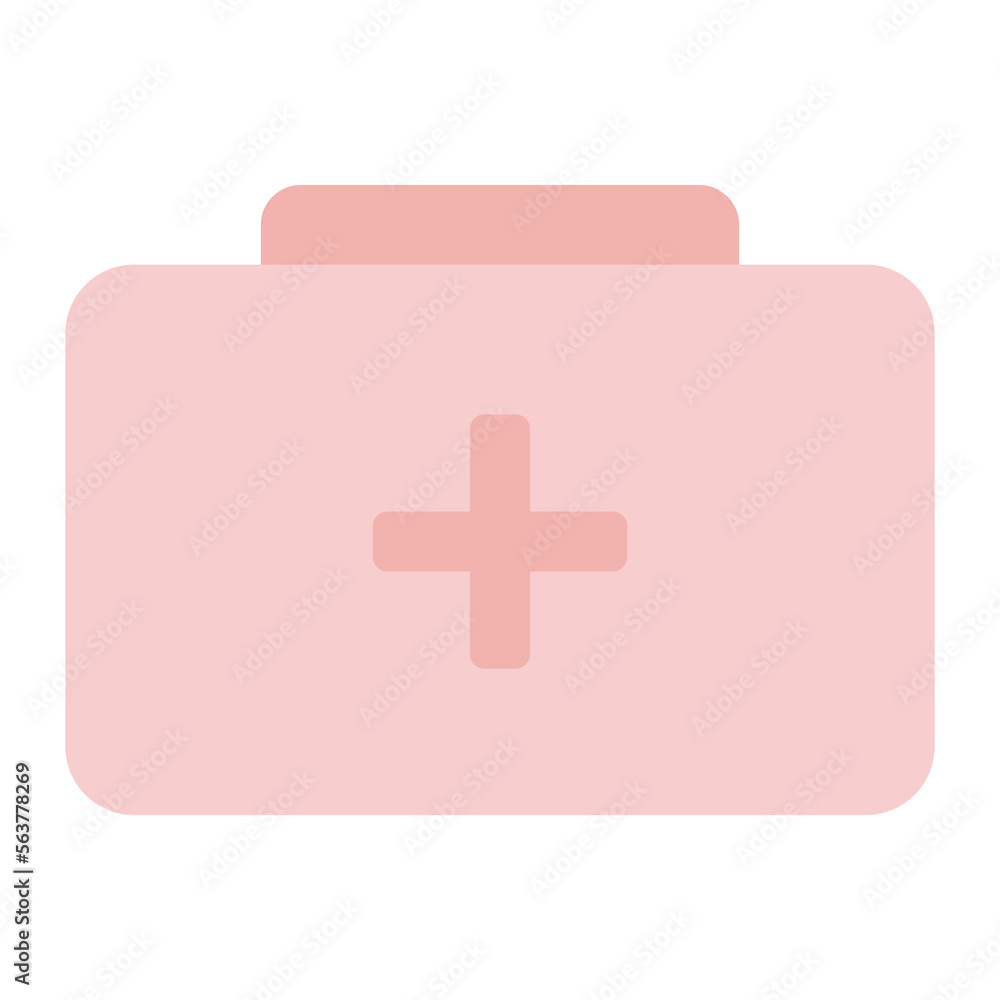 Fototapeta premium Soft pink simple medical vector icon