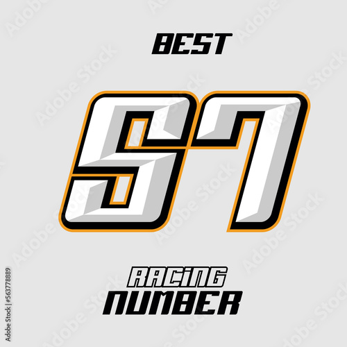 Vector Racing Number Template 57