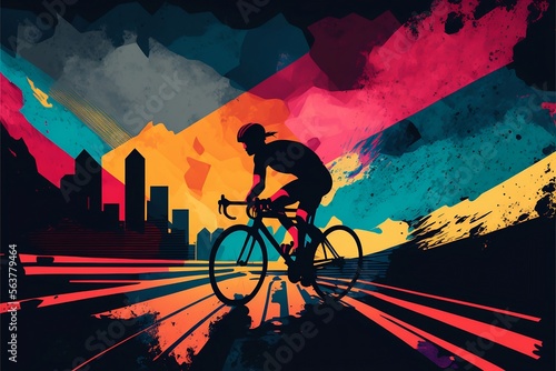 Colorful Cyclist