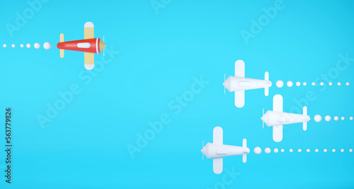 Business for innovative solution or different direction concept.