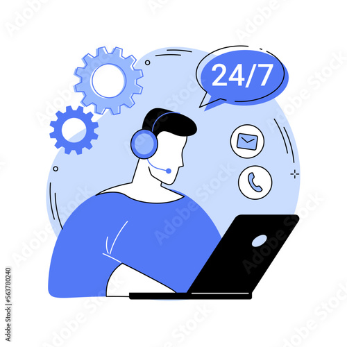 Customer support abstract concept vector illustration.