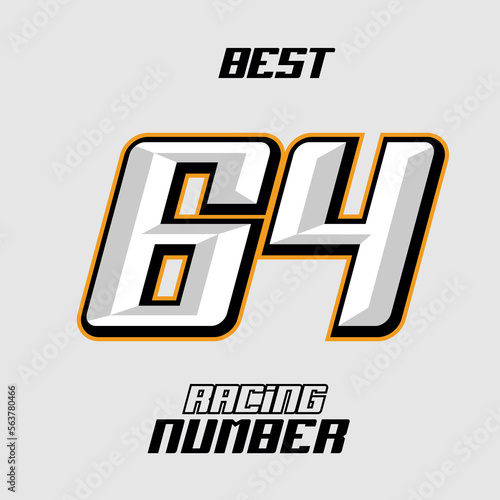 Vector Racing Number Template 64