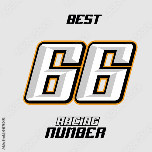 Vector Racing Number Template 66