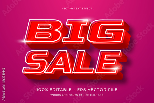 big sale text effect editable