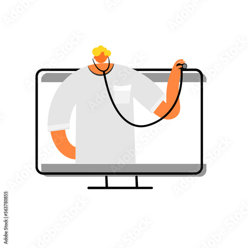 Cartoon characters designed for telemedicine technology.