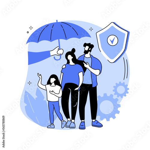 Social insurance abstract concept vector illustration.