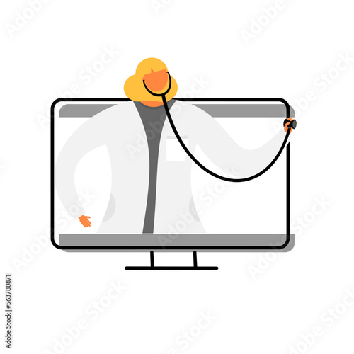 Cartoon characters designed for telemedicine technology.