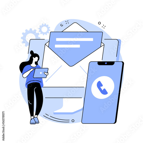 Get in touch abstract concept vector illustration.