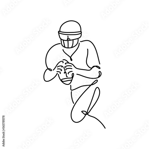 super bowl continuous drawing line art minimalist. isolated white. suitable for pillows, wall art, t-shirts, etc. vector illustration