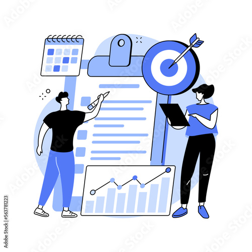Planning abstract concept vector illustration.