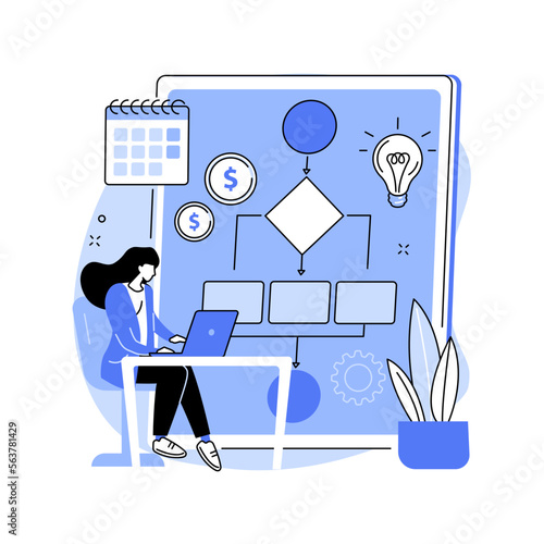 Business process management abstract concept vector illustration.
