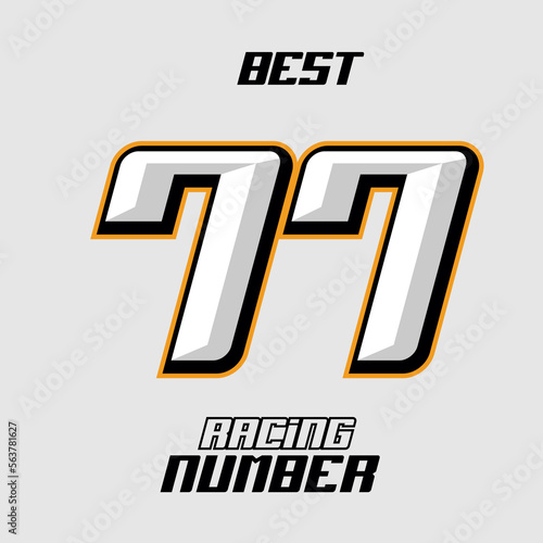 Vector Racing Number Template 77
