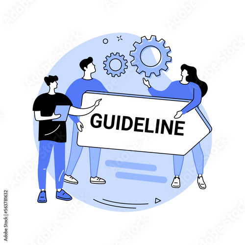 Brand communication guideline abstract concept vector illustration.
