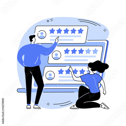 Rating site abstract concept vector illustration.