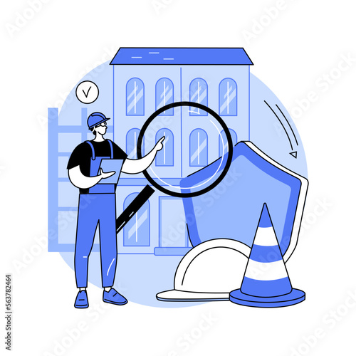 Building safety abstract concept vector illustration.