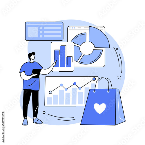 Market research studies abstract concept vector illustration.