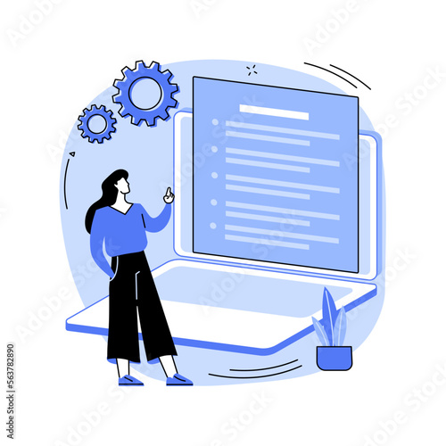 Identity guidelines abstract concept vector illustration.