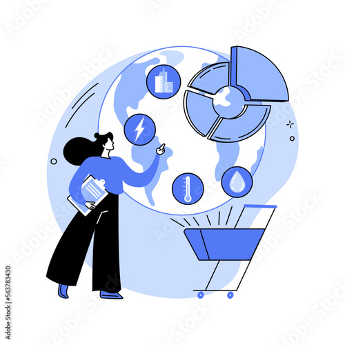 World consumption abstract concept vector illustration.