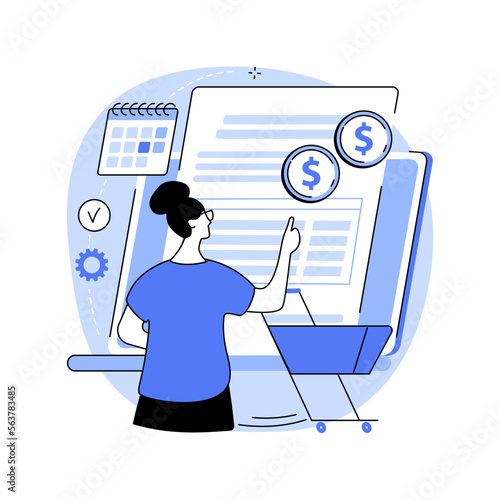 Prepayment terms abstract concept vector illustration.