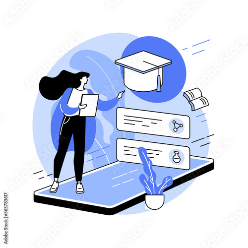 Online school platform abstract concept vector illustration.