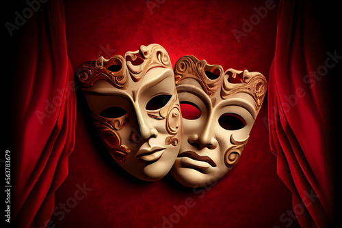Theater Or Theatre Drama Comedy And Tragedy Masks
