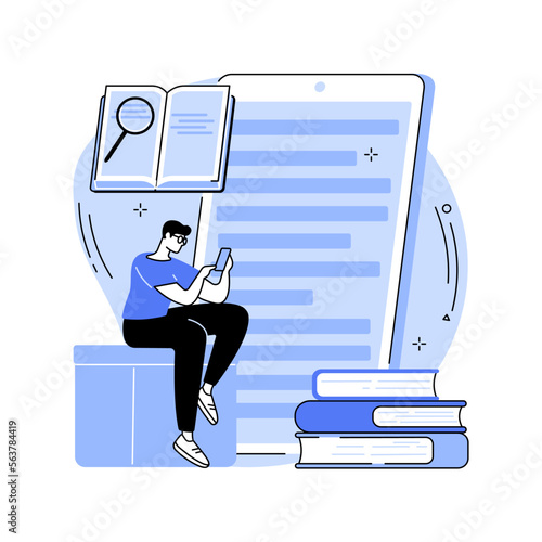 Ebook abstract concept vector illustration.