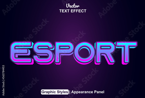 esport text effect with graphic style and editable.
