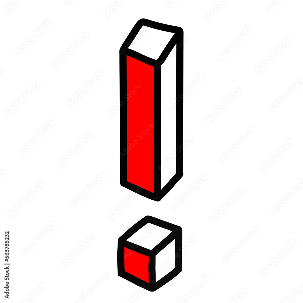 Red exclamation mark symbol Red exclamation mark symbol