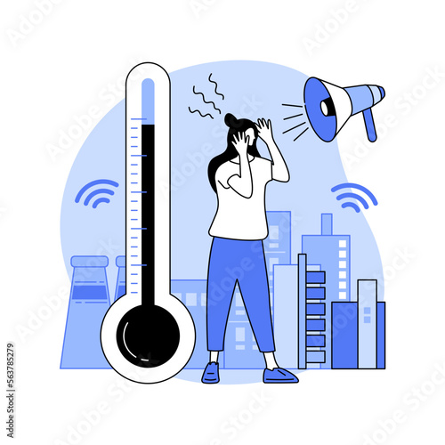 High stress levels abstract concept vector illustration.