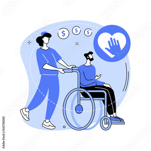 Social assistance abstract concept vector illustration.