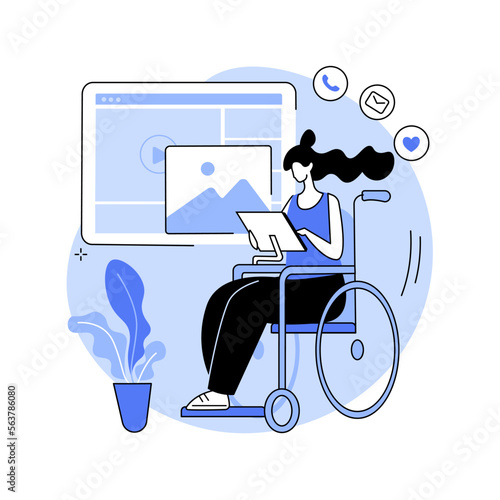 Assistive technology abstract concept vector illustration.