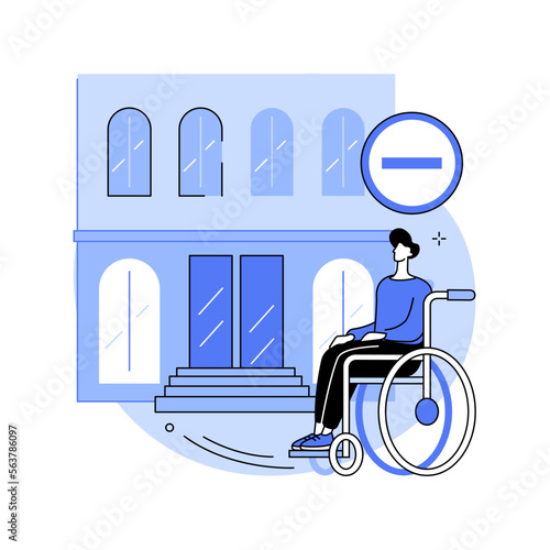 Inaccessible environments abstract concept vector illustration.