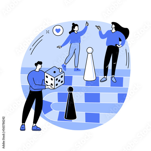 Board games abstract concept vector illustration.
