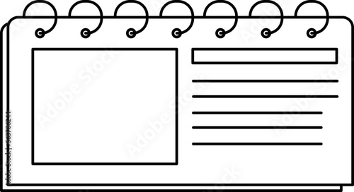 Calendar outline design icon. Simple calendar icon. minimalist calendar icon