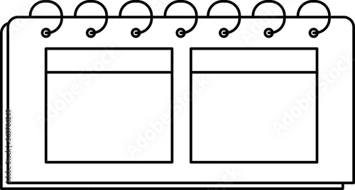 Calendar outline design icon. Simple calendar icon. minimalist calendar icon