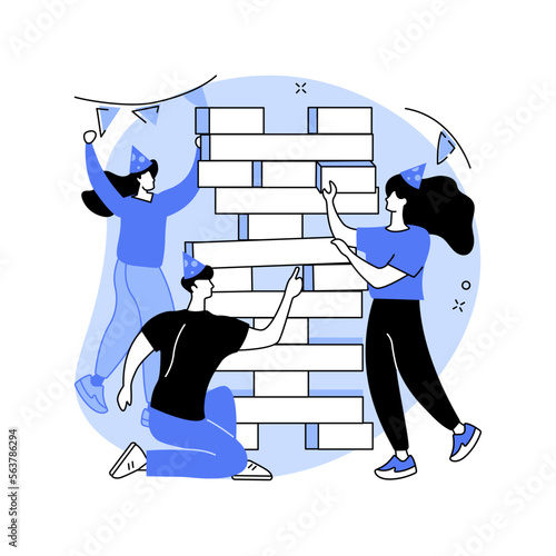 Party game abstract concept vector illustration.