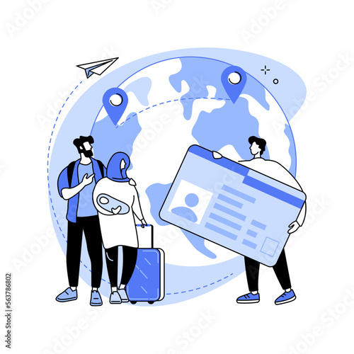 Immigration abstract concept vector illustration.