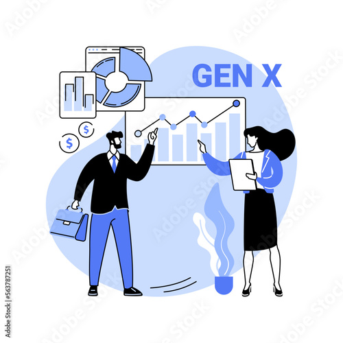 Generation X abstract concept vector illustration.
