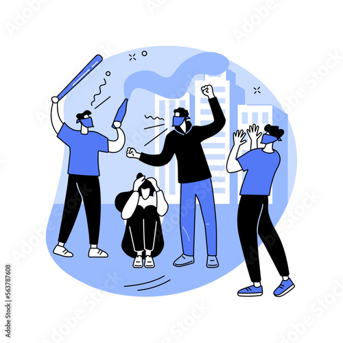 Hooliganism abstract concept vector illustration.