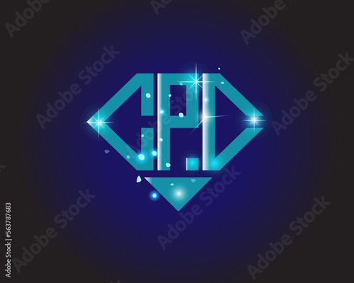 CPC Logo letter monogram with diamond shape design template.
