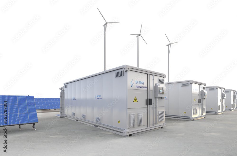 Amount of energy storage systems or battery container units with solar and turbine farm Amount of energy storage systems or battery container units with solar and turbine farm
