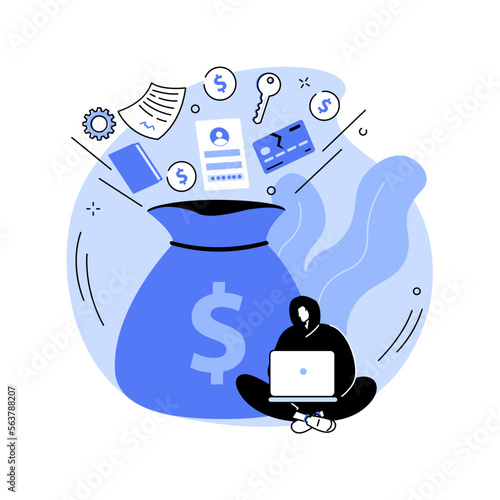 Financial crimes abstract concept vector illustration.